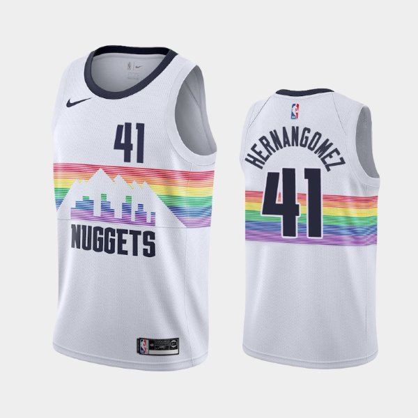 Denver Nuggets #41 Juan Hernangomez White 2018-19 City баскетбольная майка NBA
