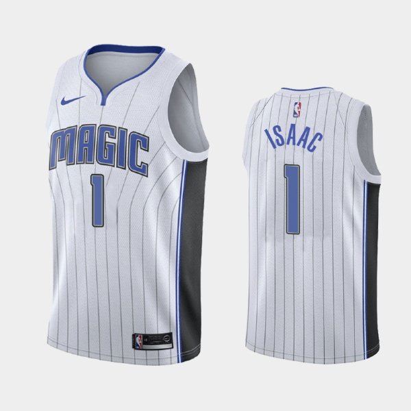 Orlando Magic Association #1 Jonathan Isaac White 2019 баскетбольная майка NBA