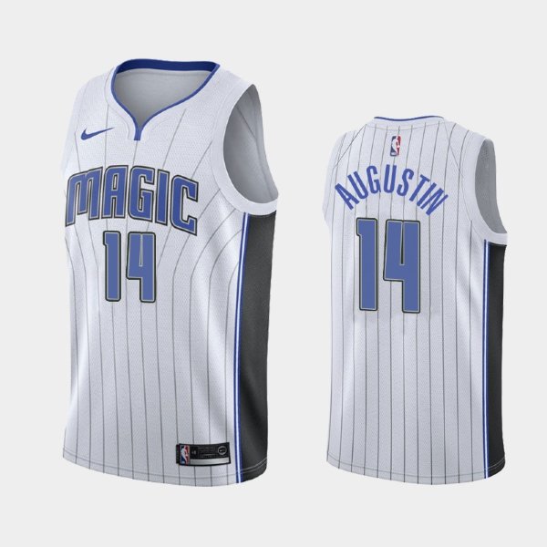 Orlando Magic Association #14 D.J. Augustin White 2019 баскетбольная майка NBA