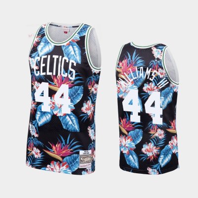 Boston Celtics #44 Robert Williams III Floral Fashion Hardwood Classics Black баскетбольная майка NBA