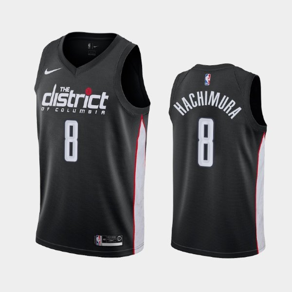Washington Wizards #8 Rui Hachimura Black City баскетбольная майка NBA - 2019 NBA Draft