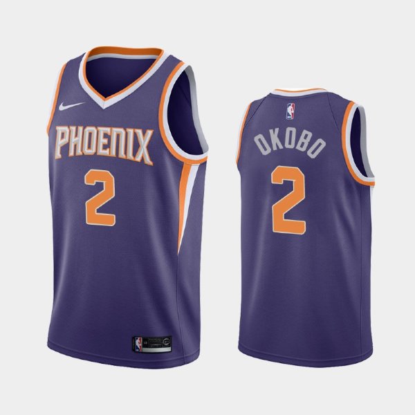 Phoenix Suns #2 Elie Okobo Purple 2017-18 Icon баскетбольная майка NBA