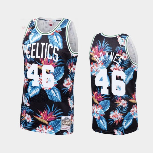 Boston Celtics #46 Aron Baynes Floral Fashion Hardwood Classics Black баскетбольная майка NBA