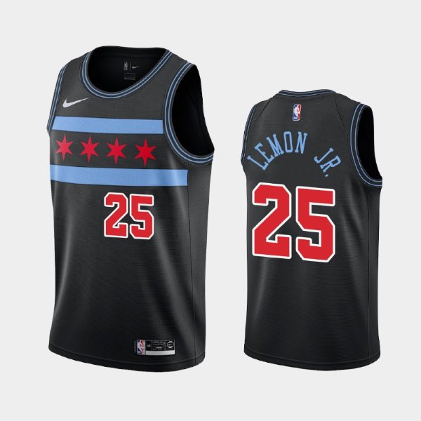 Chicago Bulls City #25 Walt Lemon Jr. Black 2019 баскетбольная майка NBA