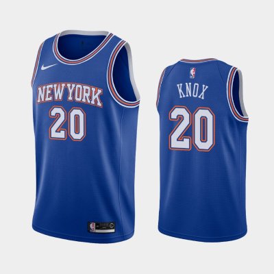 New York Knicks #20 Kevin Knox Navy Statement баскетбольная майка NBA
