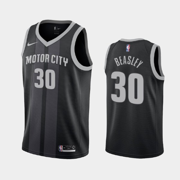 Detroit Pistons #30 Michael Beasley Black City баскетбольная майка NBA