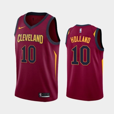 Cleveland Cavaliers #10 John Holland Maroon 2017-18 Icon баскетбольная майка NBA