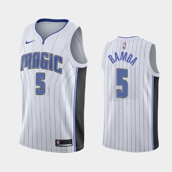 Orlando Magic Association #5 Mohamed Bamba White 2019 баскетбольная майка NBA