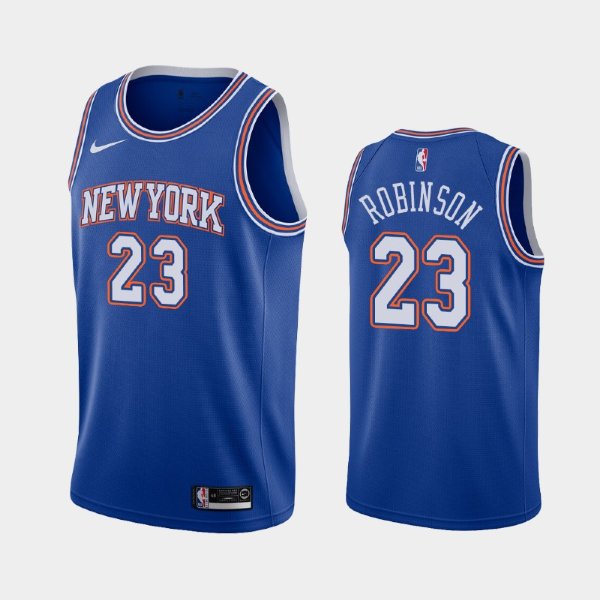 New York Knicks #23 Mitchell Robinson Navy Statement баскетбольная майка NBA