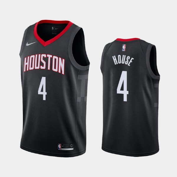 Houston Rockets #4 Danuel House Black 2018-19 Statement баскетбольная майка NBA