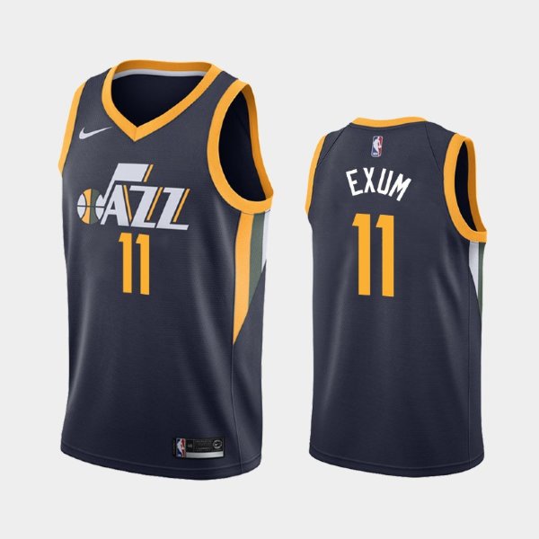 Utah Jazz #11 Dante Exum Navy 2018-19 Icon баскетбольная майка NBA