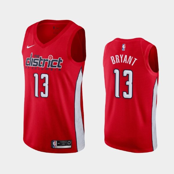 Washington Wizards #13 Thomas Bryant Red 2018-19 Earned баскетбольная майка NBA
