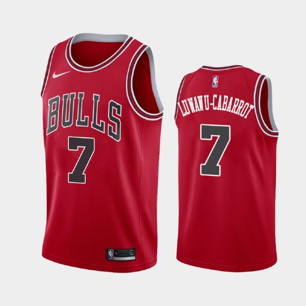 Chicago Bulls #7 Timothe Luwawu-Cabarrot Red 2018-19 Icon баскетбольная майка NBA