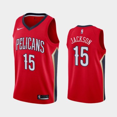 New Orleans Pelicans Statement #15 Frank Jackson Red 2019 баскетбольная майка NBA