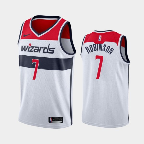 Washington Wizards Association #7 Devin Robinson White 2019 баскетбольная майка NBA