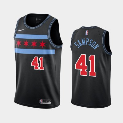 Chicago Bulls #41 Jakarr Sampson Black 2019 City баскетбольная майка NBA