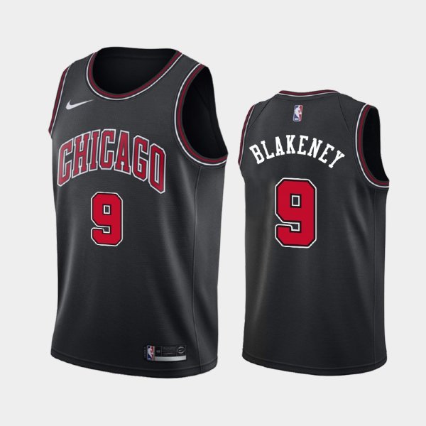 Chicago Bulls #9 Antonio Blakeney Black 2018-19 Statement баскетбольная майка NBA