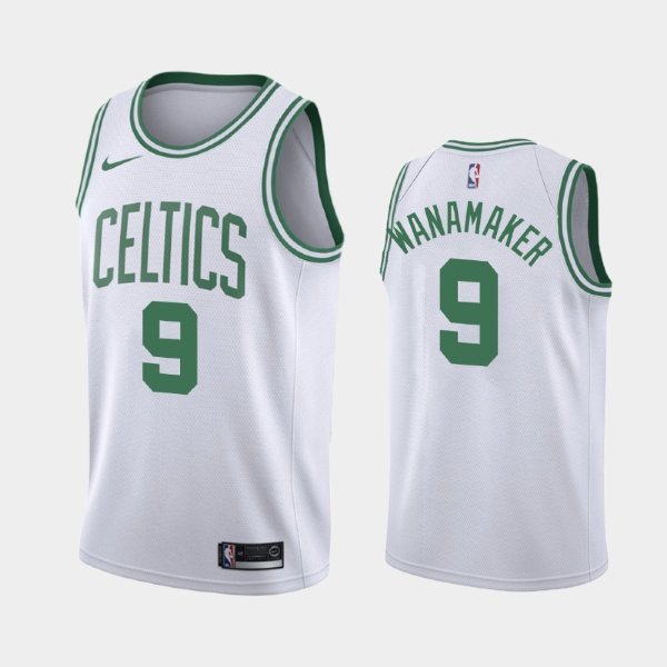 Boston Celtics #9 Bradley Wanamaker White 2019 Association баскетбольная майка NBA
