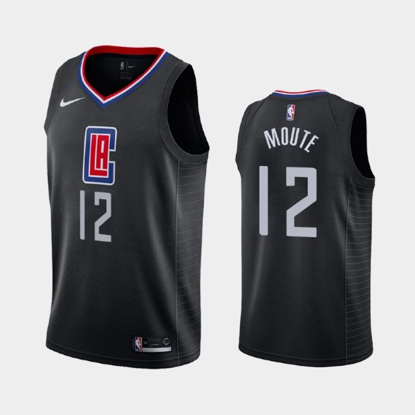 Los Angeles Clippers #12 Luc Mbah a Moute Black 2019 Statement баскетбольная майка NBA