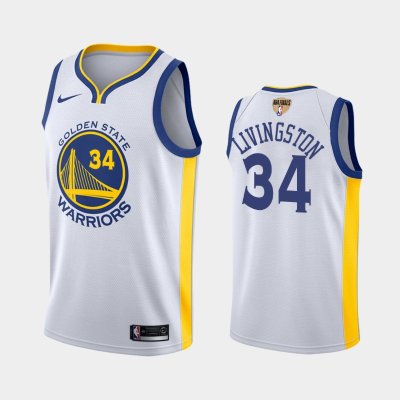 Golden State Warriors #34 Shaun Livingston White 2019 NBA Finals Association баскетбольная майка NBA