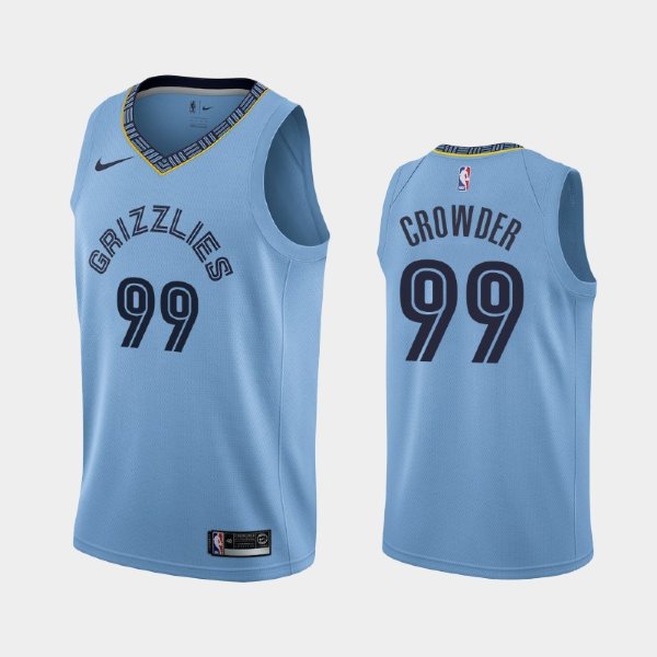 Memphis Grizzlies Statement #99 Jae Crowder Blue 2019-20 баскетбольная майка NBA