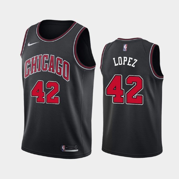 Chicago Bulls #42 Robin Lopez Black 2018-19 Statement баскетбольная майка NBA