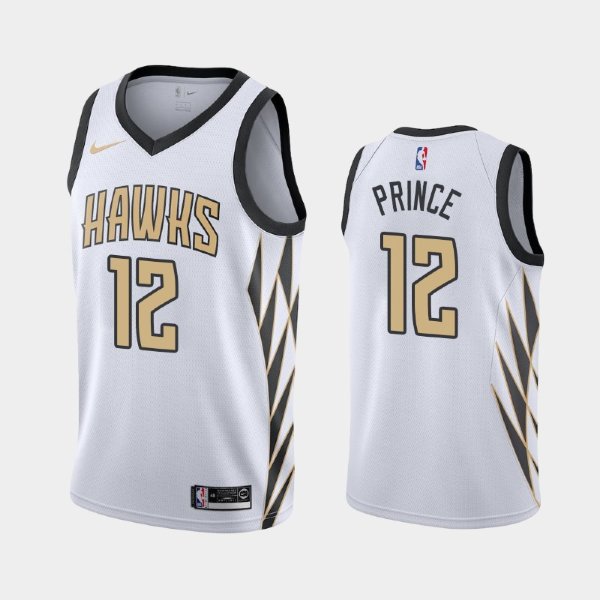 Atlanta Hawks #12 Taurean Prince White 2018-19 City баскетбольная майка NBA