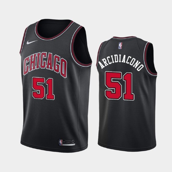 Chicago Bulls #51 Ryan Arcidiacono Black 2018-19 Statement баскетбольная майка NBA