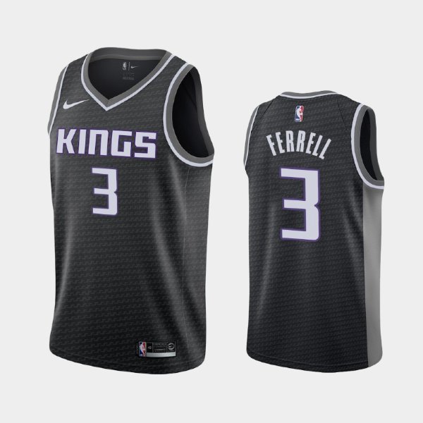 Sacramento Kings #3 Yogi Ferrell Black 2018-2019 Statement баскетбольная майка NBA