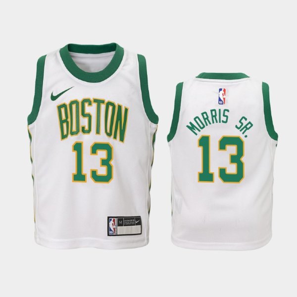 детская Boston Celtics Marcus Morris #13 White 2018-19 City баскетбольная майка NBA