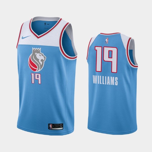 Sacramento Kings #19 Troy Williams Blue 2018-19 City баскетбольная майка NBA