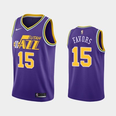Utah Jazz #15 Derrick Favors Purple 40th Classic баскетбольная майка NBA