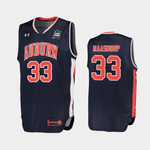 NCAA Auburn Tigers #33 Chase Maasdorp Navy 2019 Final Four баскетбольная майка NBA