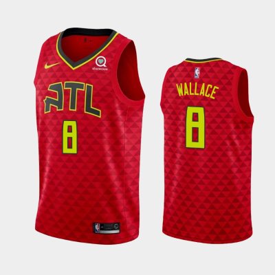Atlanta Hawks #8 Tyrone Wallace Red 2020 Statement баскетбольная майка NBA