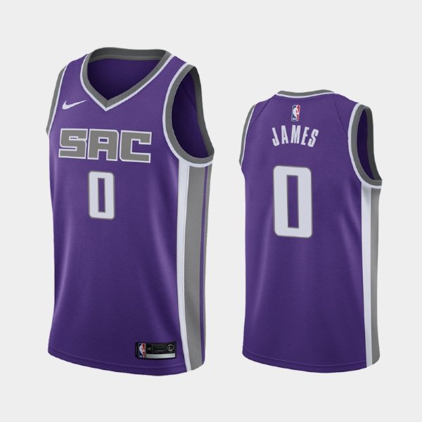 Sacramento Kings #0 Justin James Purple Icon баскетбольная майка NBA - 2019 NBA Draft