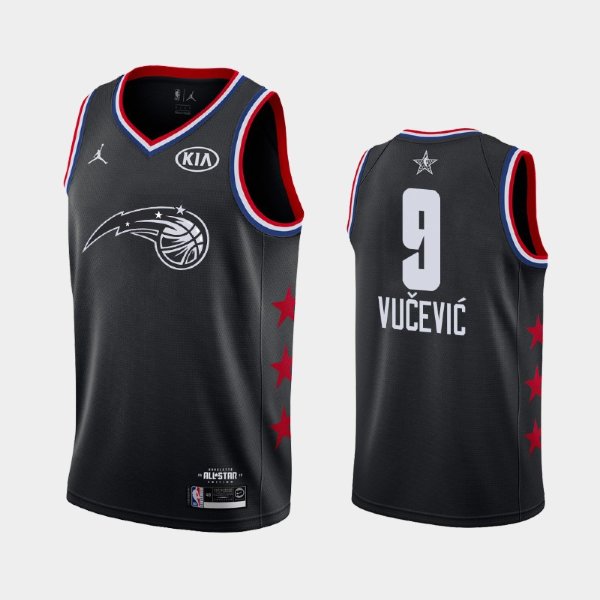 Orlando Magic 2019 All-Star Game #9 Nikola Vucevic Black Finished баскетбольная майка NBA