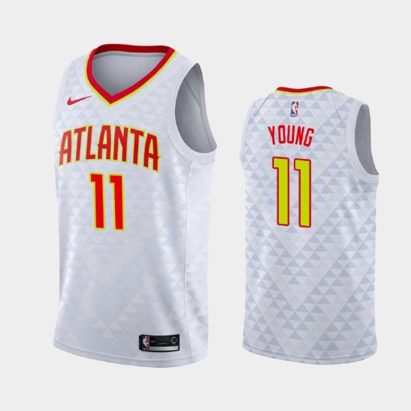 Atlanta Hawks #11 Trae Young White 2019 Association баскетбольная майка NBA