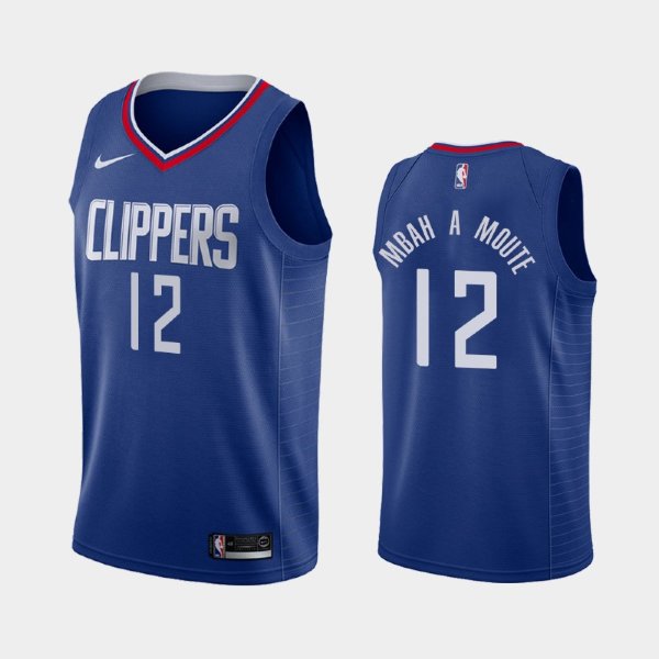 Los Angeles Clippers #12 Luc Mbah a Moute Royal 2019 Icon баскетбольная майка NBA