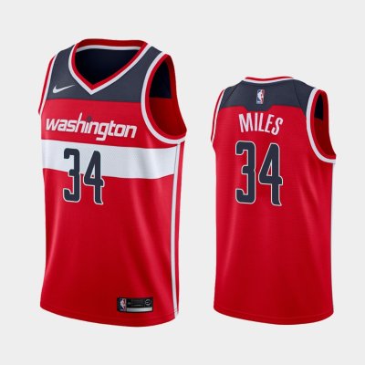 Washington Wizards #34 C.J. Miles Red 2020 Icon баскетбольная майка NBA