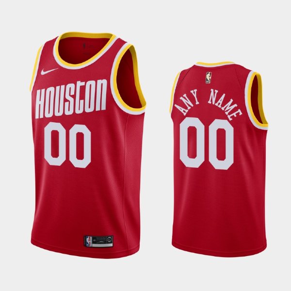 Houston Rockets Red Hardwood Classics Personalized баскетбольная майка NBA