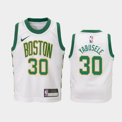 детская Boston Celtics Guerschon Yabusele #30 White 2018-19 City баскетбольная майка NBA