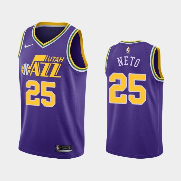 Utah Jazz #25 Raul Neto Purple 40th Classic баскетбольная майка NBA