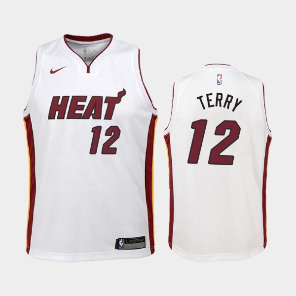 детская Miami Heat Emanuel Terry #12 White Association баскетбольная майка NBA