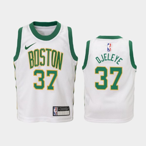 детская Boston Celtics Semi Ojeleye #37 White 2018-19 City баскетбольная майка NBA