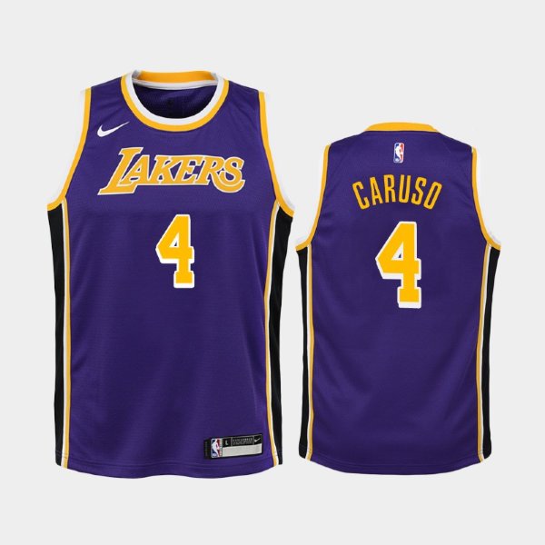 детская Los Angeles Lakers Alex Caruso #4 Purple 2018-19 Statement баскетбольная майка NBA