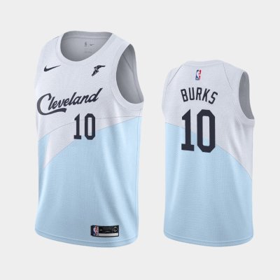 Cleveland Cavaliers #10 Alec Burks Blue 2018-19 Earned баскетбольная майка NBA