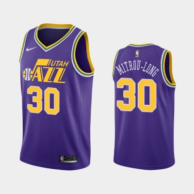 Utah Jazz #30 Naz Mitrou-Long Purple 40th Classic баскетбольная майка NBA