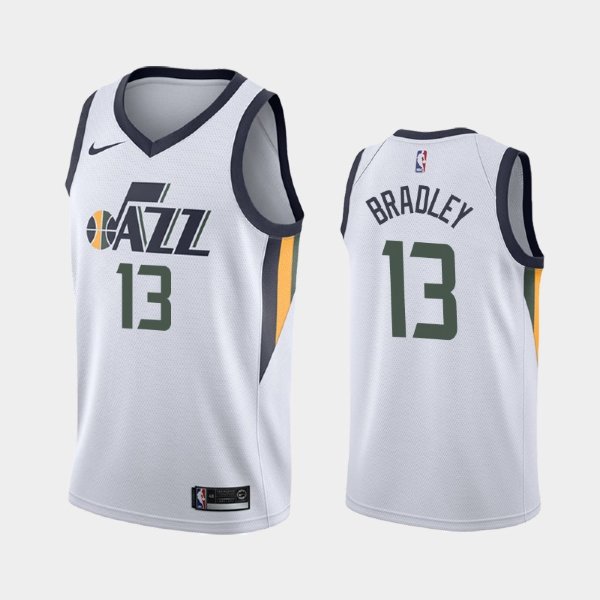 Utah Jazz Association #13 Tony Bradley White 2019 баскетбольная майка NBA