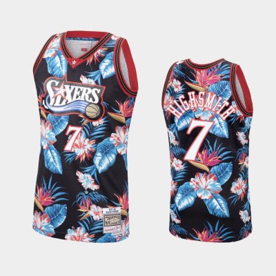 Philadelphia 76ers #7 Haywood Highsmith Floral Fashion Hardwood Classics Black баскетбольная майка NBA