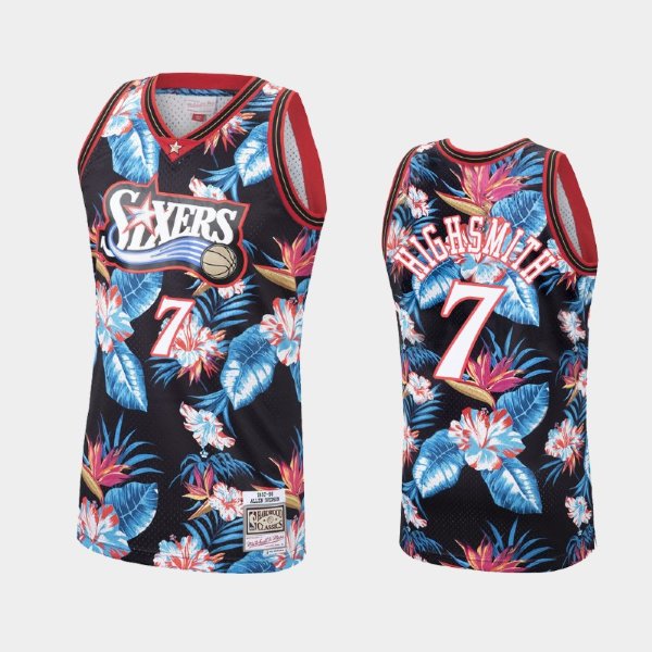 Philadelphia 76ers #7 Haywood Highsmith Floral Fashion Hardwood Classics Black баскетбольная майка NBA